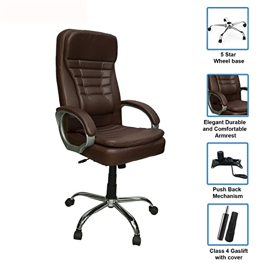 Office Chair Ergonomic Desk Chair, Mesh Computer Chair Armrest Executive Rolling Swivel Adjustable Mid Back Task Chair for Men and Women (Brown)